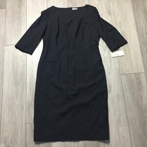 NWT Talora Black 3/4 sleeve Office Sheath Dress Size 12